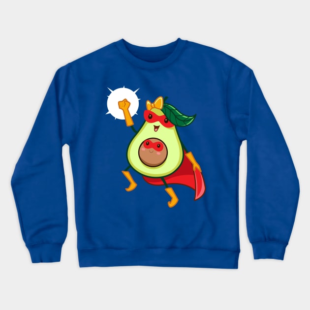 avocado super hero mum Crewneck Sweatshirt by Mako Design 